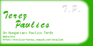 terez pavlics business card